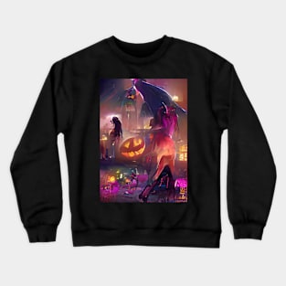 SURREAL HALLOWEEN IN BROOKLYN Crewneck Sweatshirt